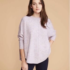 Lou & Grey Purple Seamed Poncho Sweater